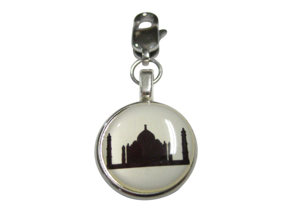 Round Taj Mahal Pendant Zipper Pull Charm