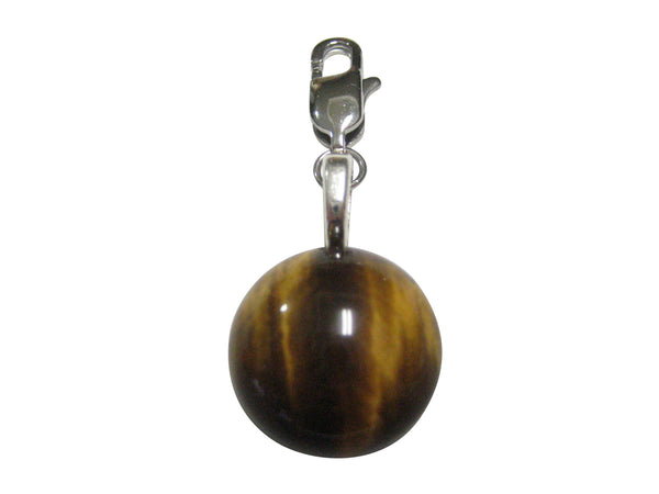 Round Tigers Eye Pendant Zipper Pull Charm