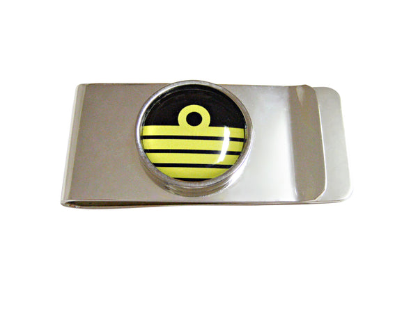 Round Nautical Captain Rank Money Clip