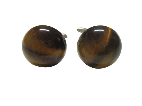 Round Tiger Eye Cufflinks