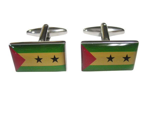 São Tomé and Príncipe Flag Cufflinks