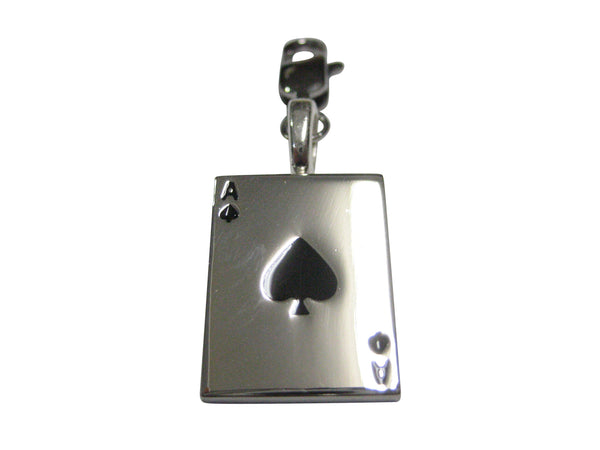 Shiny Ace of Spades Pendant Zipper Pull Charm