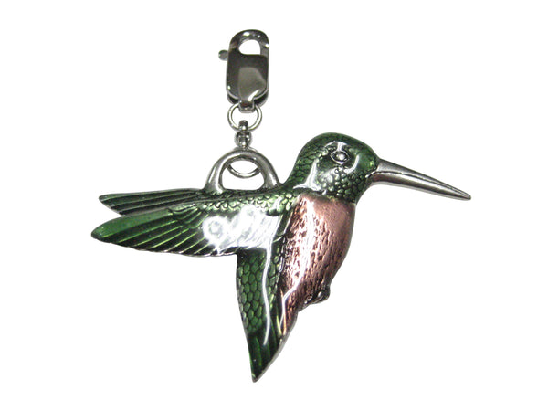 Shiny Colorful Hummingbird Pendant Zipper Pull Charm
