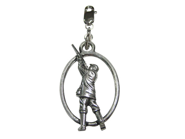 Shooter Gamekeeper Large Oval Pendant Zipper Pull Charm