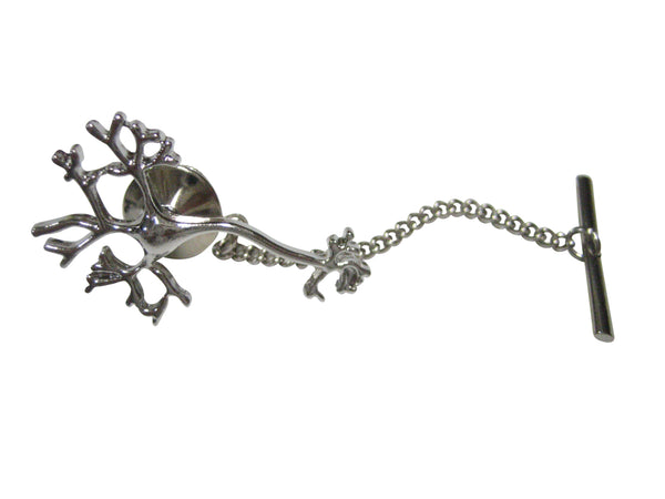 Silver Toned Anatomical Neuron Nerve Cells Tie Tack