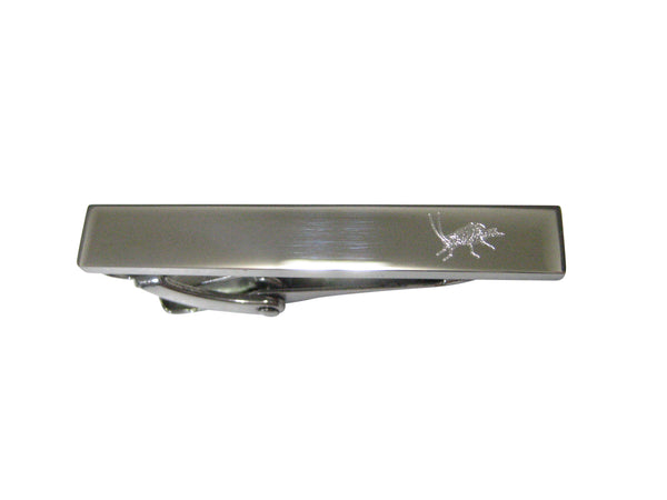 Silver Toned Etched Sleek Cricket Bug Skinny Tie Clip