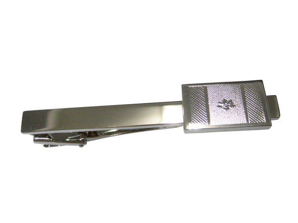 Silver Toned Etched UPDATED NEW Mississippi State Flag Tie Clip