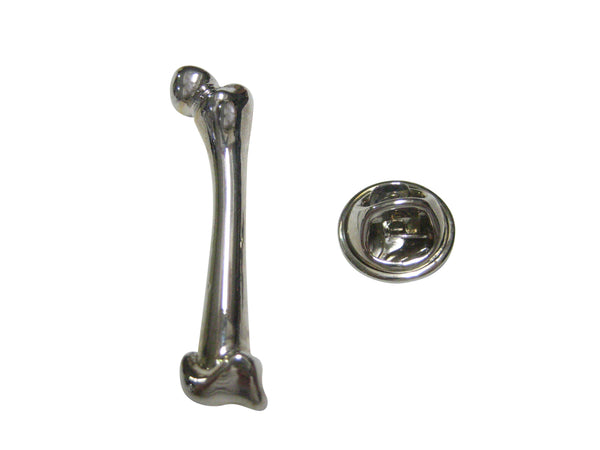 Silver Toned Medical Anatomy Femur Bone Lapel Pin