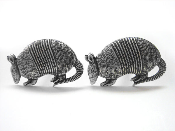 Silver Toned Armadillo Cufflinks