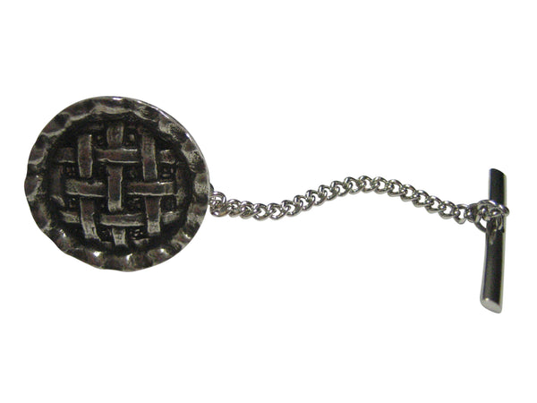 Silver Toned Bakery Lattice Pie Tie Tack