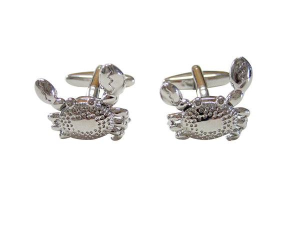 Silver Toned Crab Cufflinks