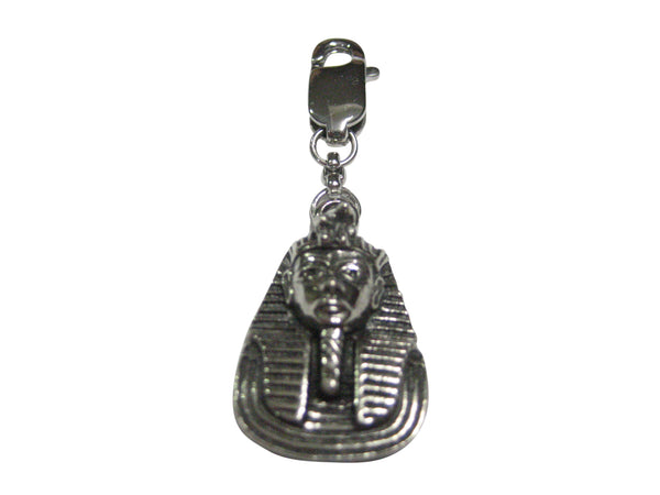 Silver Toned Egyptian King Tutankhamun Pendant Zipper Pull Charm