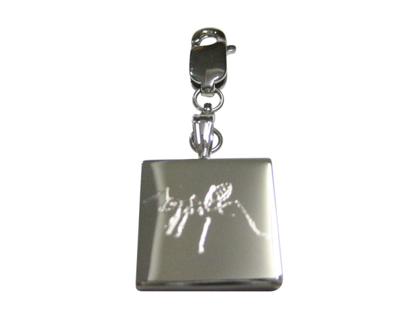 Silver Toned Etched Ant Bug Insect Pendant Zipper Pull Charm