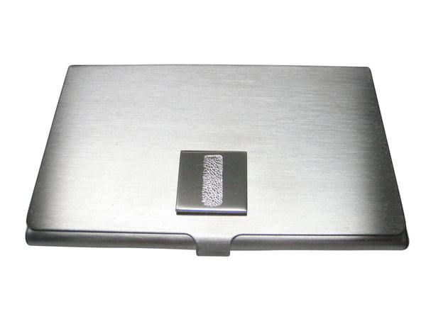 Silver Toned Etched Helical Virus Business Card Holder