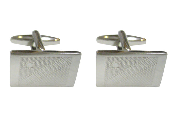 Silver Toned Etched Namibia Flag Cufflinks