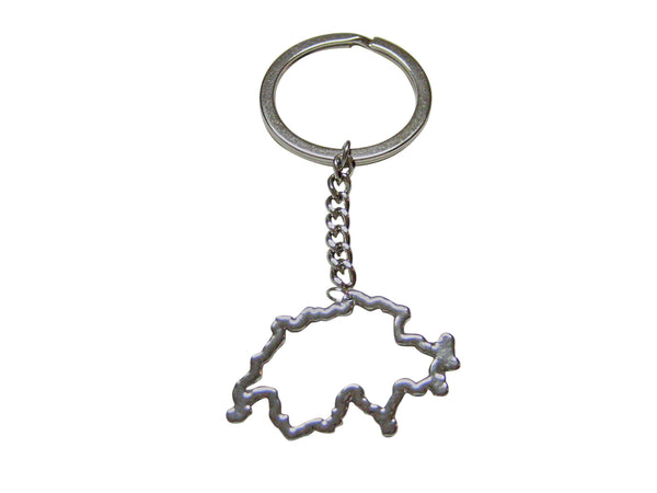 Switzerland Map Outline Keychain