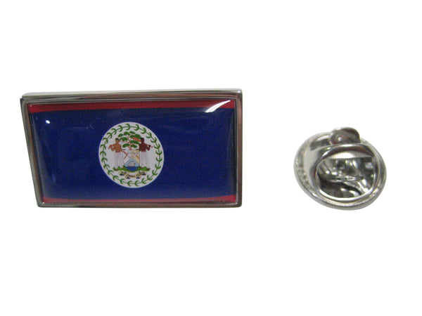 Thin Bordered Belize Flag Lapel Pin