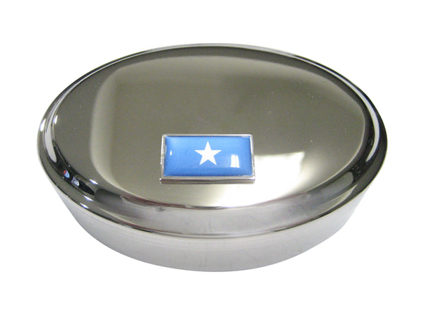 Thin Bordered Federal Republic of Somalia Flag Oval Trinket Jewelry Box