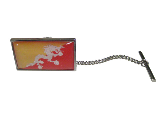 Thin Bordered Kingdom of Bhutan Flag Tie Tack