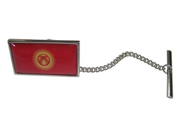 Thin Bordered Kyrgyzstan Kyrgyz Republic Kirghizia Flag Tie Tack