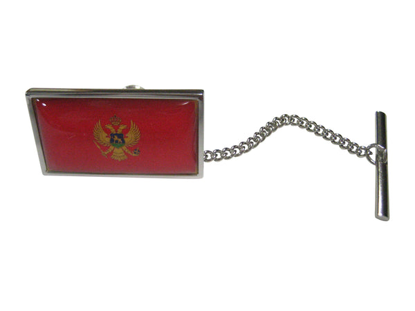 Thin Bordered Montenegro Flag Tie Tack